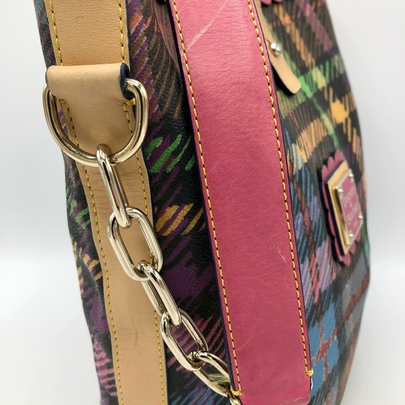 Dooney & Bourke whimsical plaid shoulder handbag - Picture 4 of 8